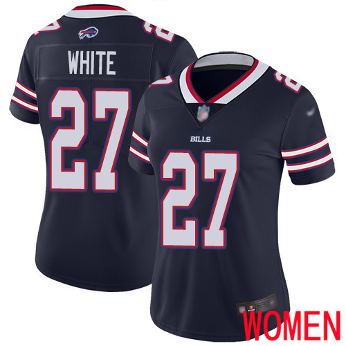Women Buffalo Bills #27 Tre Davious White Limited Navy Blue Inverted Legend NFL Jersey